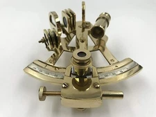 Antique Brass Sextant Nautical Working Instrument Astrolabe Ships Maritime Gift
