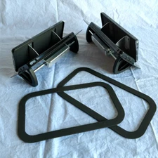 Horse Trailer Roof Vent 1 Pair Black Aluminum Popup Low Profile with gasket