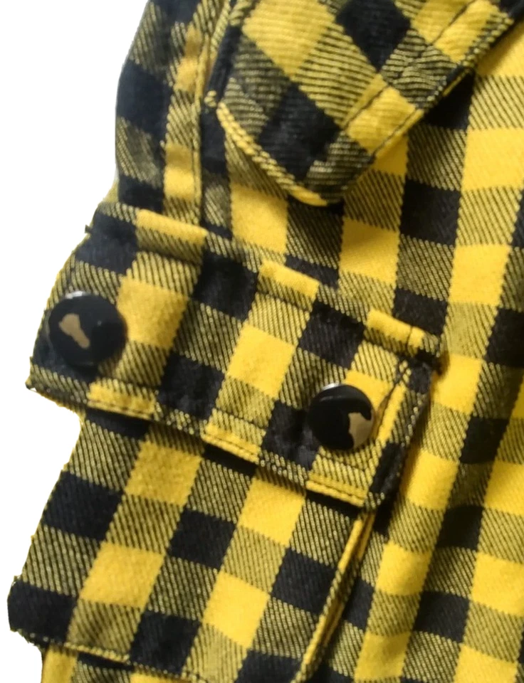 Y2K Avril Lavigne Minifalda Plisada a Cuadros Amarilla y Negra Junior 3 Cinturas 28” Cremallera Foto 3 de 4