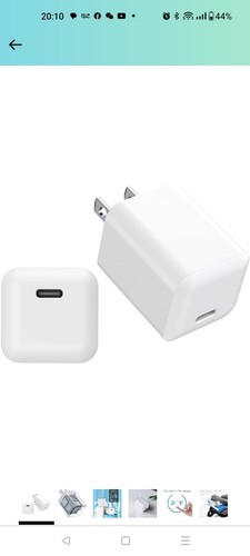 20W USB-C Schnellladegerät, Mini PD Typ-C Netzteil, kleines USB-C Wandladegerät... - Bild 3 von 4