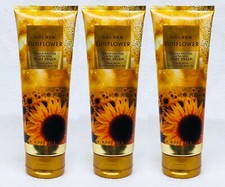 3 Bath Body Works GOLDEN SUNFLOWER Ultra Shea Body Cream 8 oz