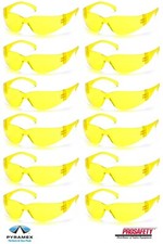 12- S4130S Amber Yellow Lens Shooting Range Protective ANSI Z87 Safety Glasses