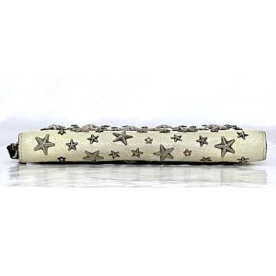 Jimmy Choo Round Zipper Long Wallet ec-22368 Cream Yellow