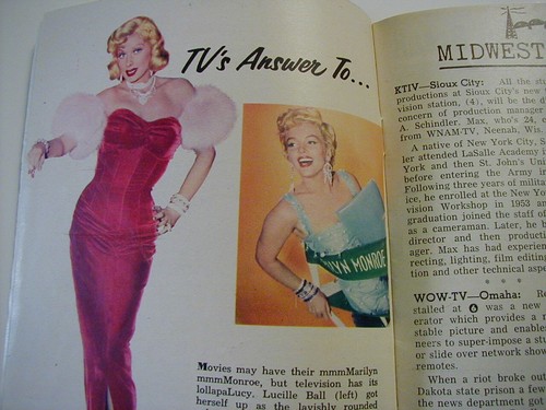 Nebraska Nov 6 TV Guide 1954 BURNS ALLEN Marilyn Monroe LUCILLE BALL Fabray - Picture 3 of 3