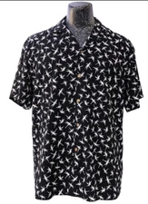 Paradise Found Rayon Hawaiian Tropical Print Short Sleeve Shirt 3X NWOT $74