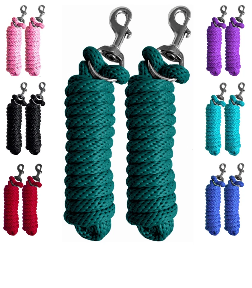 Majestic Ally набор из 2 твердых поли свинцовых веревок для лошадей и домашнего скота — 10 футов длиной - Изображение 2 из 4
