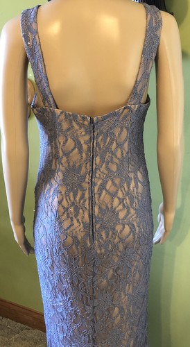 Gown/Dress-long -size 11-With Nude Underlay -City Triangles - Picture 8 of 12