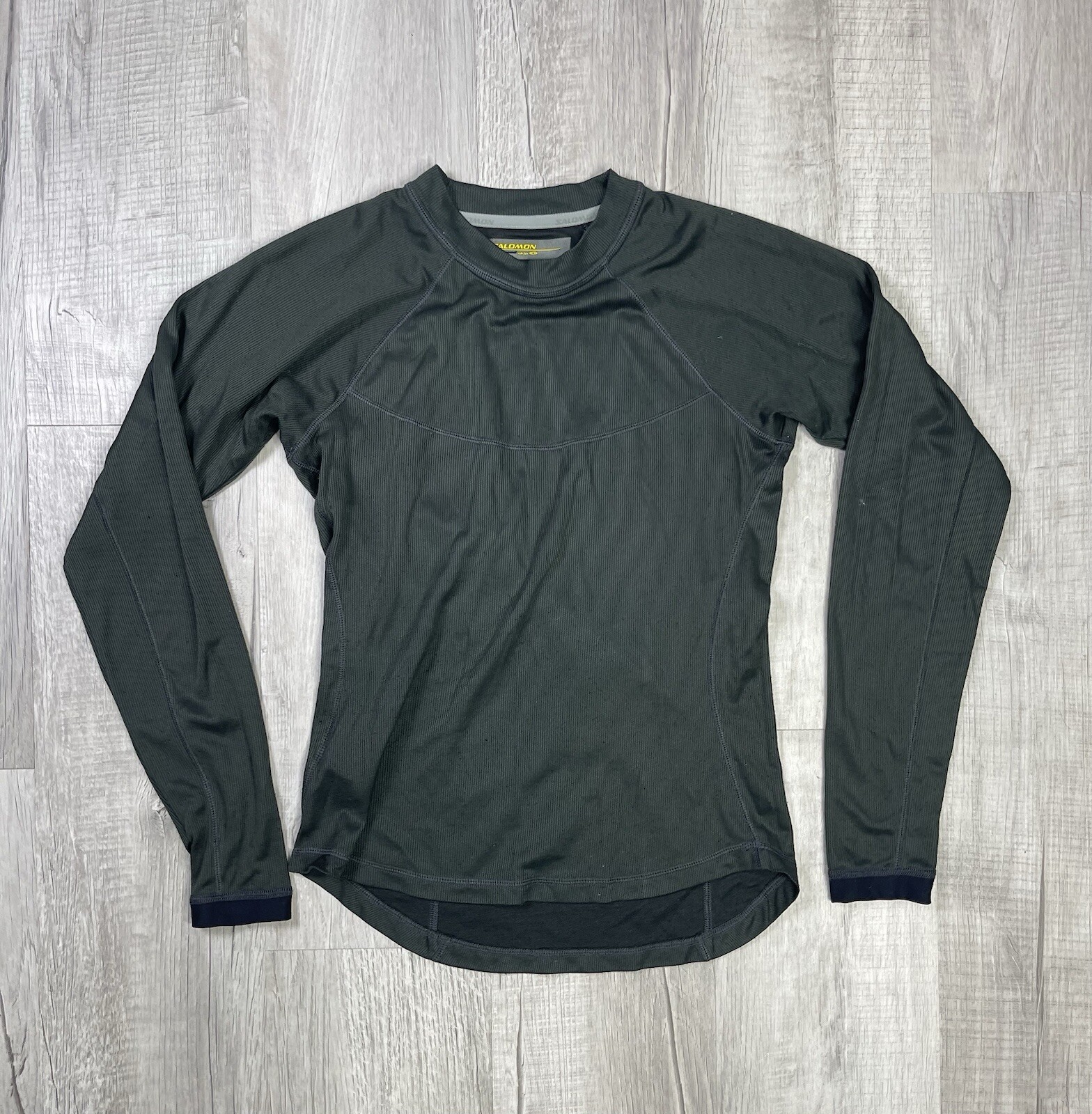 Salomon Camicia Donna Verde Medio Grigio Pelle Avanzata Manica Lunga Snowboard V