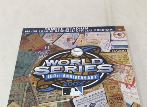 2003 World Series Program Magazine Display New York Yankees vs Florida Marlins - Picture 2 of 4