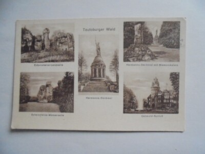 Ansichtskarte Teutoburger Wald Externsteine, Detmold, Hermanns Denkmal 1923