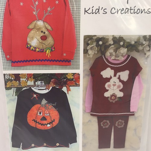 Happy Holidays Applique Pattern Pumpkin Reindeer Bunny Caught Up in Stitches - Picture 2 of 3