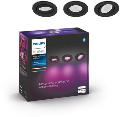 Philips Hue White & Color Ambiance Centura runde Einbauspots 3er Pack (1.050 lm)