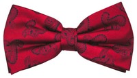 Tigertie Designer Seidenfliege Rot Rubinrot Blau Gemustert - Fliege Seide Silk