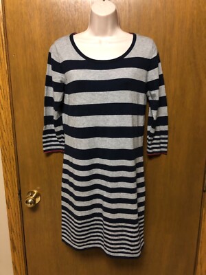 MARKS and SPENCER Dress UK 12 (US 8-10) Autograph Weekend CASHMERE stripe Z20