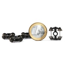 Evemodel 4pcs N Scale 1:160 Roller Bearing Bogies Metal DC Wheels Screw Washer