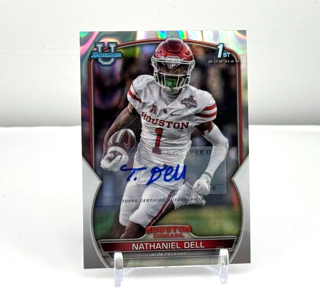 Nathaniel Tank Dell Rookie Auto /199 2022 1st Bowman Chrome U lava refractor