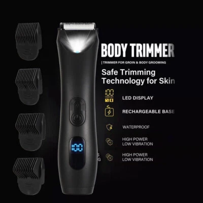 Ball Trimmer for Men Manscape Pubic Hair Waterproof Electric Groin Body Shaver