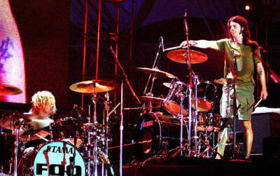 Foo Fighters during Rock In Rio II - Day 1 at Rock City in Rio de - Old Photo 3