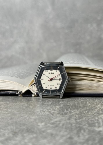 Reloj Pulsera Mecánico Vintage Soviético Slava Pentágono Hecho Raro URSS Años 80 - Imagen 13 de 16