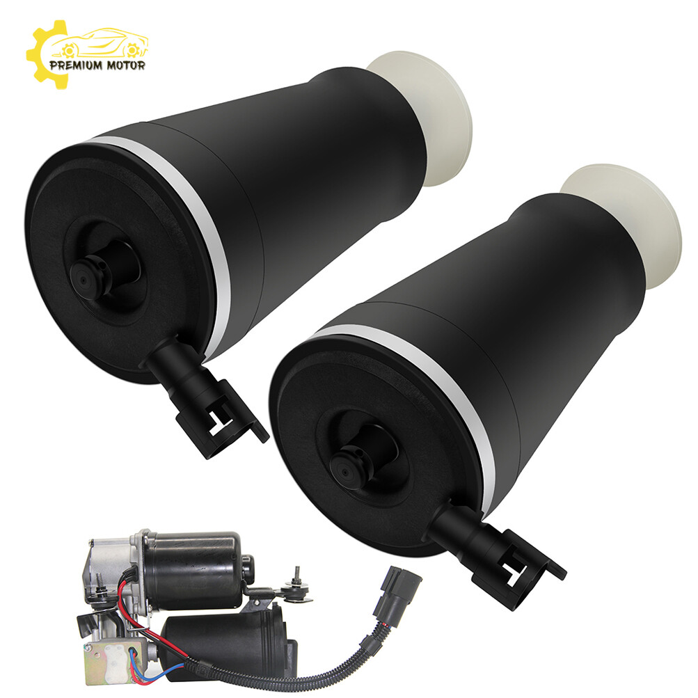 3PCS Rear Air Suspension Bags Compressor For Lincoln Town Car Crown Victoria