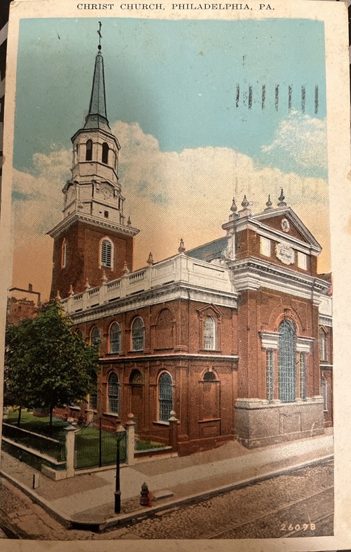Postcard PA Philadelphia Penn Christ Church 1927