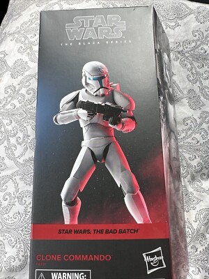 2-NIB-Star Wars Black Series The Bad Batch Clone Commando +Hunter-free shipping