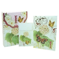 PUNCH STUDIO FLORAL MONOGRAM POUCH NOTE CARDS- #56976I (I)