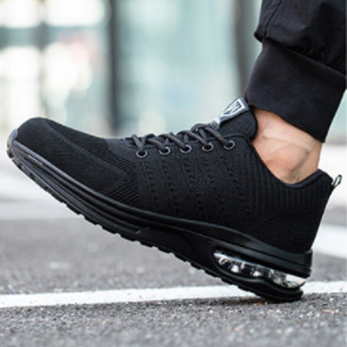 Scarpe Antinfortunistiche Uomo Sneakers da Lavoro Punta Acciaio Trail Running Outdoor Antiscivolo - Foto 5 di 22