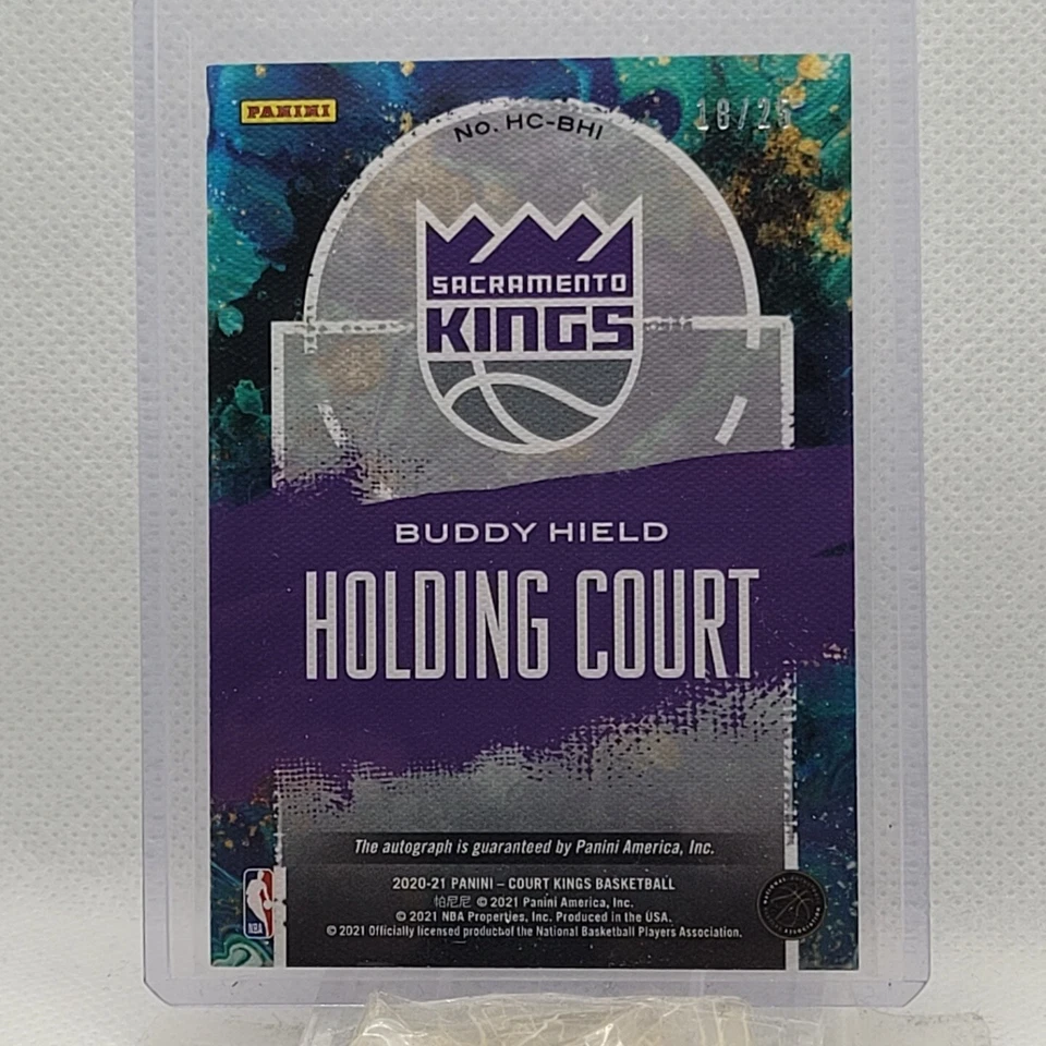 2020-21 Court Kings Baketball Buddy Hield Holding Court Signatures Purple /25 RC - Image 2 of 2