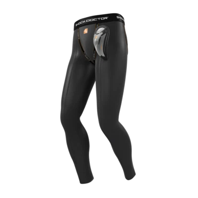 SHOCK DOCTOR LONG COMPRESSION PANT WITH BIO-FLEX CUP HOCKEY JOCK YOUTH BOYS M