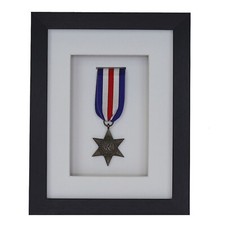 3d Deep Box Frame To Display War Military Sports Medals Black White Grey Oak