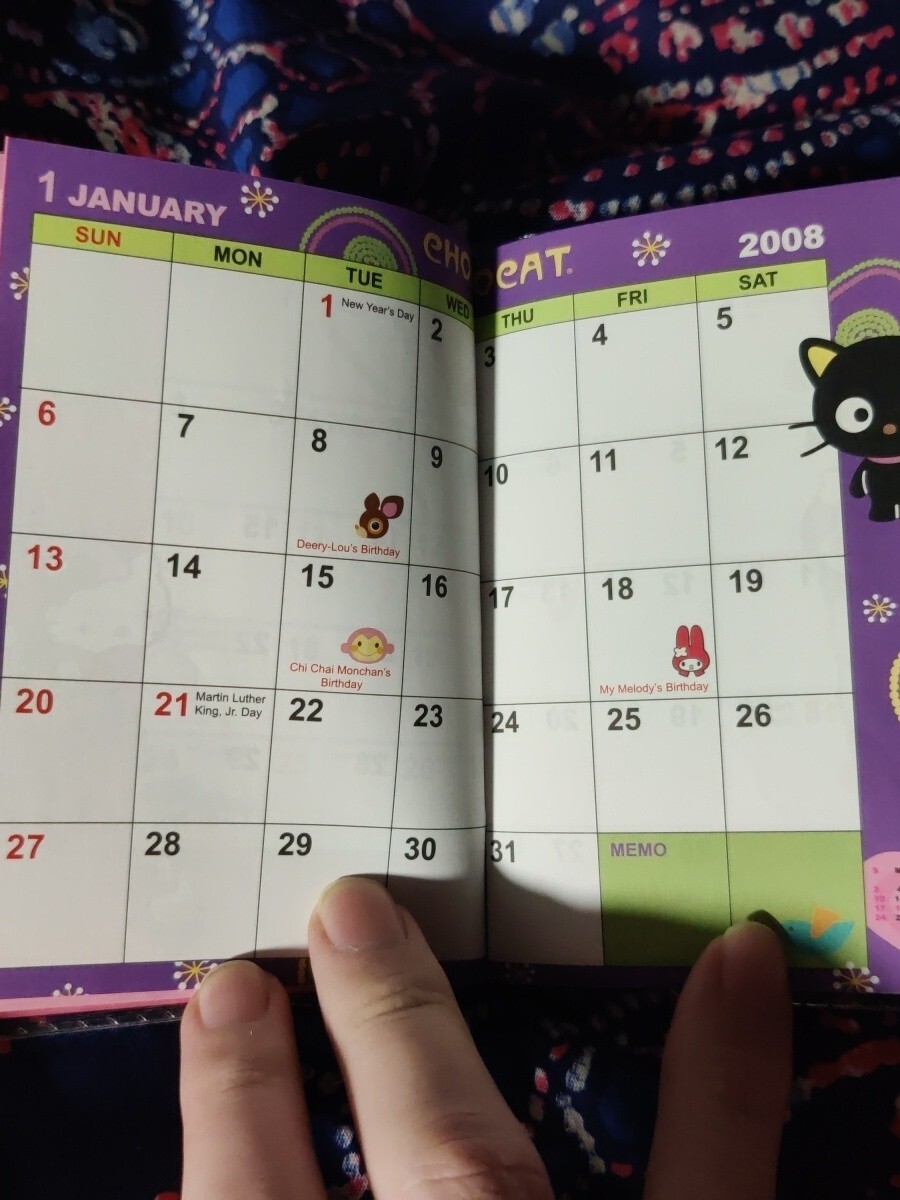 Old Hello Kitty (2008) Calendar And Kyowa Calendar (2007) | eBay