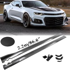 86.6 Carbon Fiber Side Skirt Rocker Panel Splitter Lip For Chevy Camaro Ss Lt