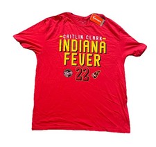 Indiana Fever Basketball Caitlin Clark #22 WNBA Red T Shirt Size XL NWT
