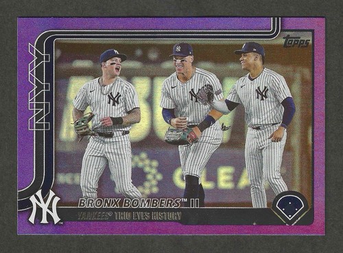 2025 Topps Series 1 - #184 New York Yankees Bronx Bombers II Purple Foil /250