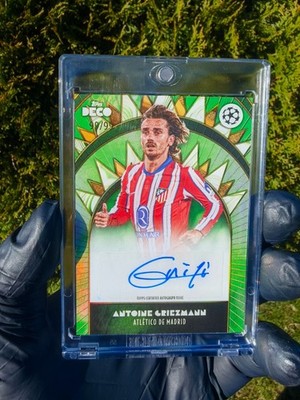 Antoine Griezmann AUTO 99/99 GREEN Atlético Madrid - 2024-25 Topps DECO UEFA UCC