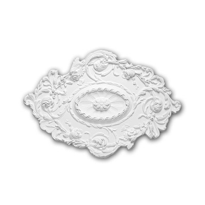  PROFHOME 156029 Rosette aus Polyurethan Deckenrosette Medaillon 76,7 x 53,2 cm