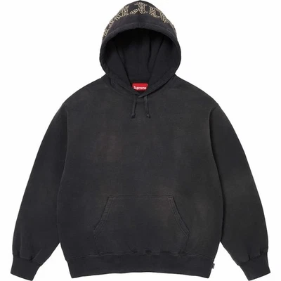 Sweat à capuche clouté Supreme Overdyed noir - Photo 1/2