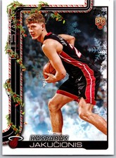 2025 Topps Holiday Kasparas Jakucionis Rookie Card #H180 Miami Heat