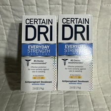 2) Certain Dri Everyday Strength Clinical Antiperspirant Deodorant 2.6 Ounce