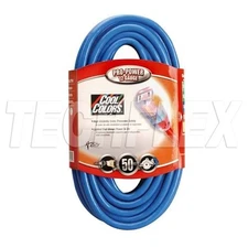 CCI-02578-88-0H    CCI Cool Colors Neon Blue Outdoor Extension Cord 50 Ft