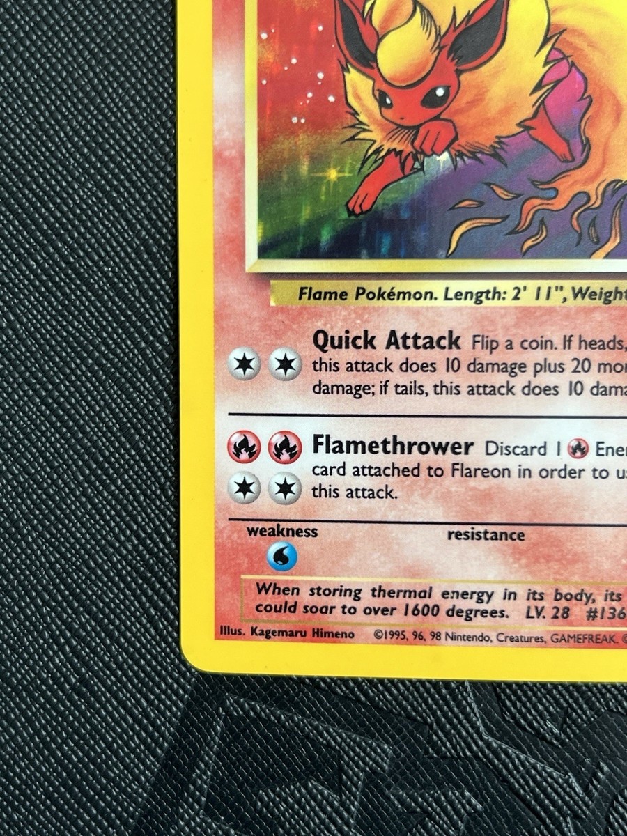 Pokémon TCG Flareon 3/64 Jungle Holo Unlimited Rare (English) - NM