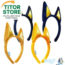 Bluey Party Supplies - 4pc Animal Costume Ears Headband, Plush Soft Ears, Elasti