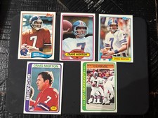 1978-1982 Football Craig Morton 5 Card lot Broncos EX +/- to NM +/-