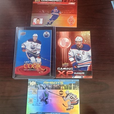 Upper Deck Connor McDavid Oilers NHL Insert Lot Gaming FOV XP (4)