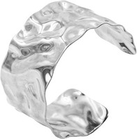 Armreif Damen Verstellbar Offener Chunky Line Design Stapelbarer Schmuck