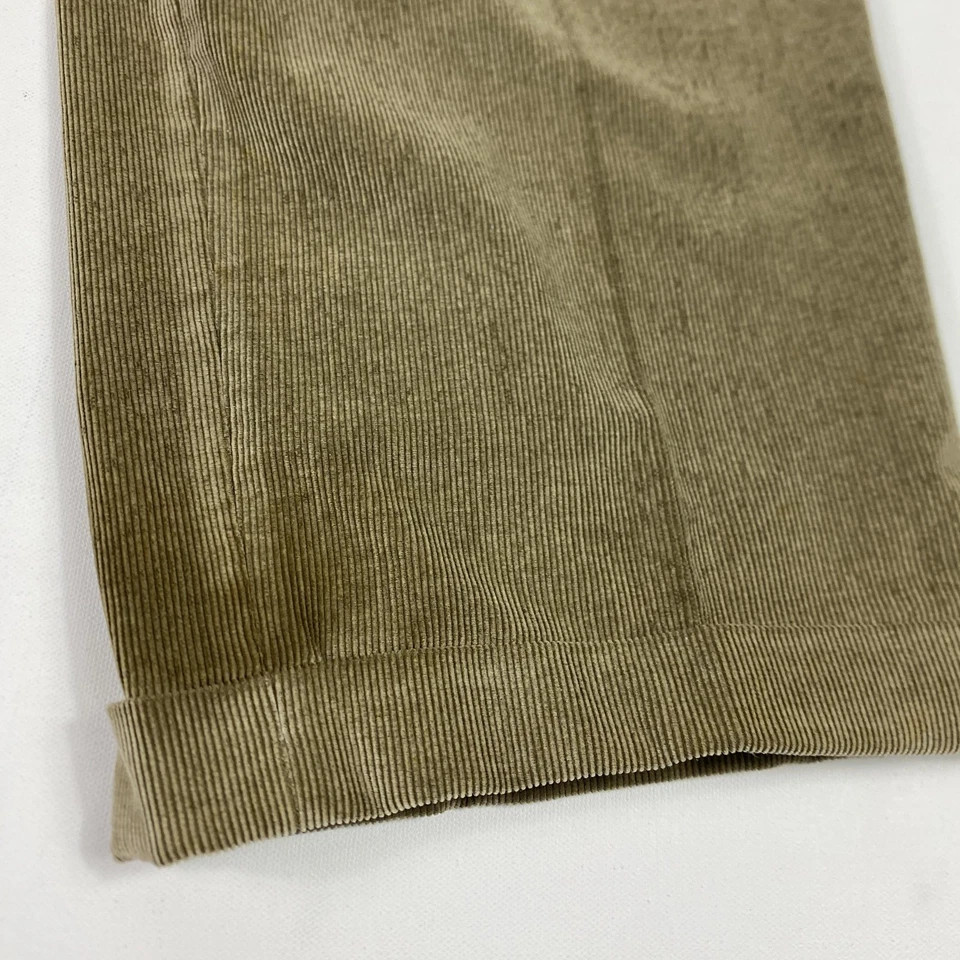 Pantalones de pana Zanella para hombre 35 verde oliva Bennett plisados con puños hechos en Italia Foto 2 de 4