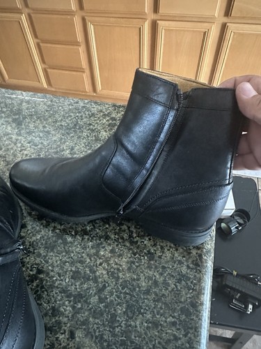 Florsheim Comfortech W/ortholite Side Zipper Black Leather Boots Sz 10.5 EEE - Picture 8 of 10