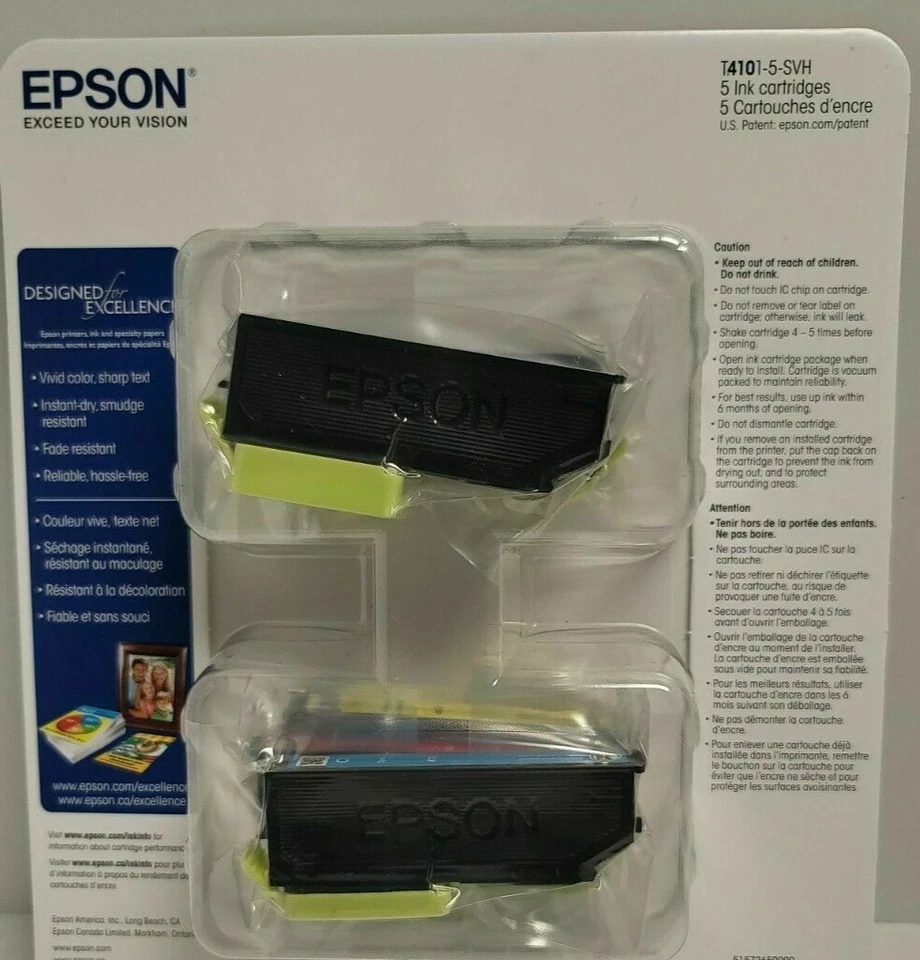Genuine Epson 410 Ink Cartridge B/C/M/Y-For X830 XP7100 Printer-Photo-OEM 5PK - Image 3 of 3