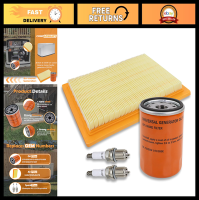 #ad Maintenance Kit for Generac 16KW 26KW Generator Oil Filter Air Filter amp; Spark $33.99